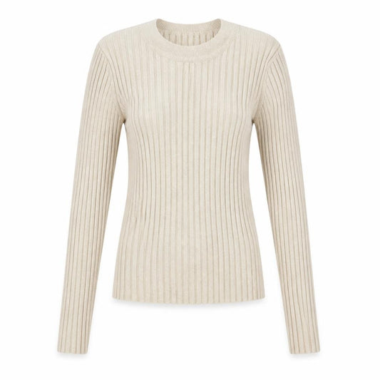 Front view of ASOS women’s beige jumper, size UK 10
