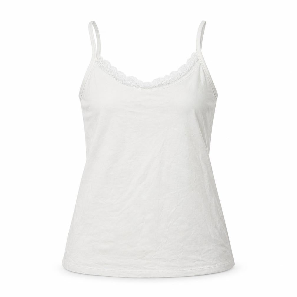 Front view of F&F girls’ white basic tank, size 9-10, years