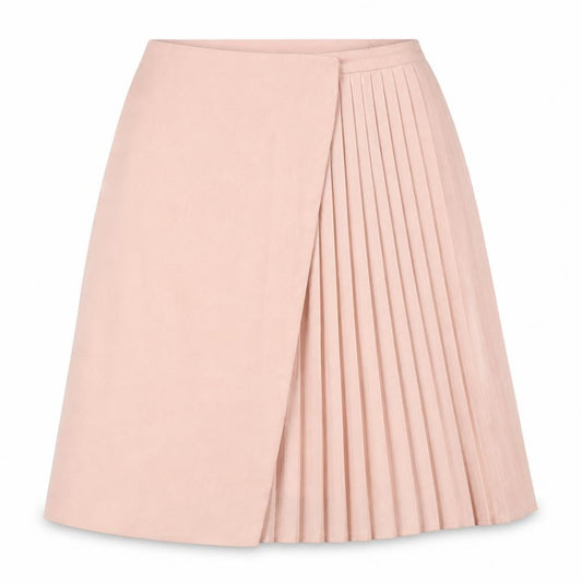Front view of Topshop women’s pink a-line skirt, size UK 6