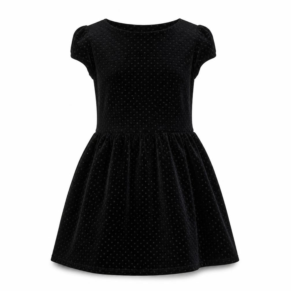 Front view of Topshop women’s black a-line, size UK 8