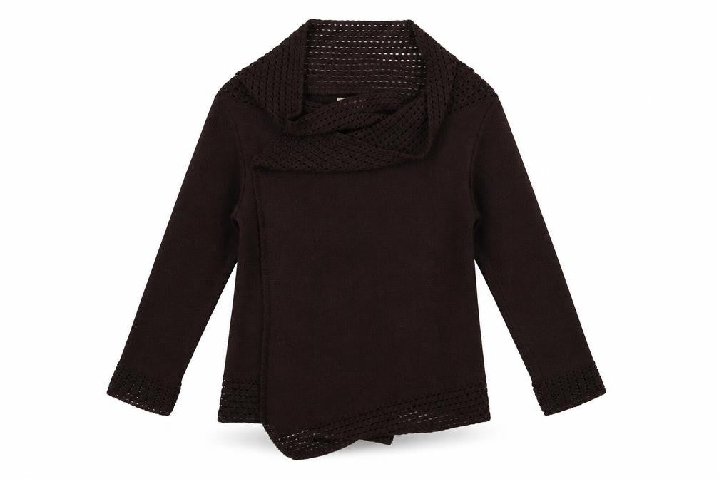 Front view of Soon women’s brown cardigan jumper, size S