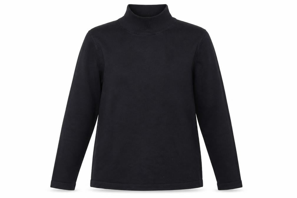 Front view of Marks & Spencer women’s black jumper, size UK 12