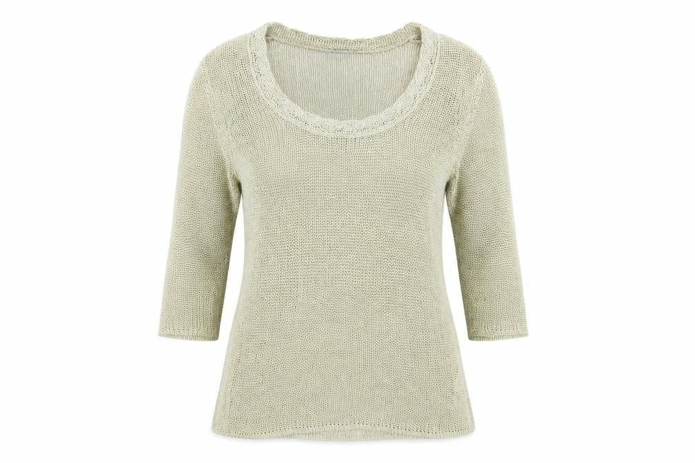 Front view of Marks & Spencer women’s beige jumper, size L