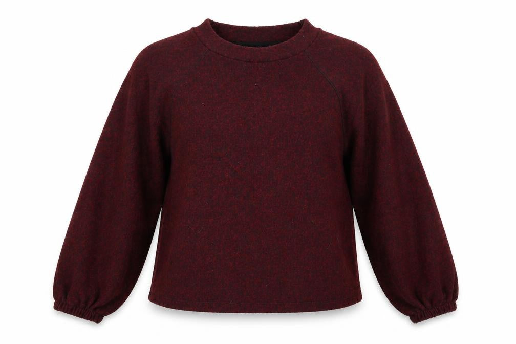 Front view of Next women’s red pullover sweatshirt, size UK 14