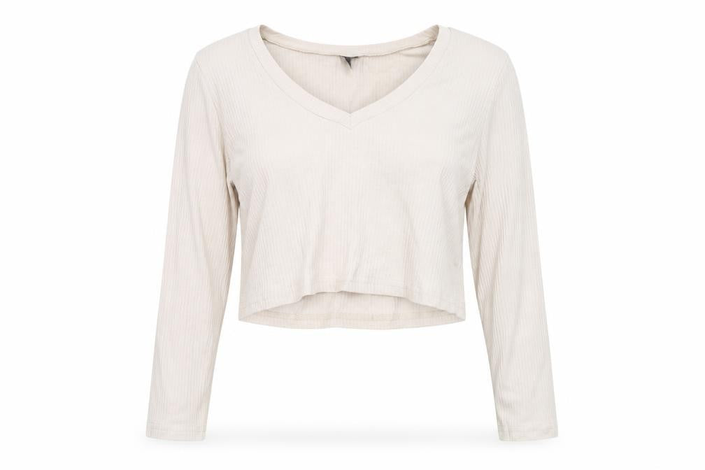 Front view of SHEIN women’s beige basic t-shirt, size XL