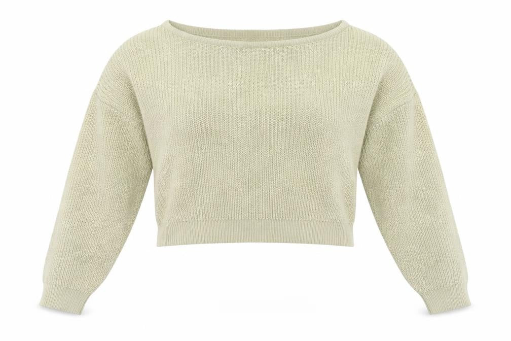 Front view of PRETTYLITTLETHING women’s beige jumper, size M