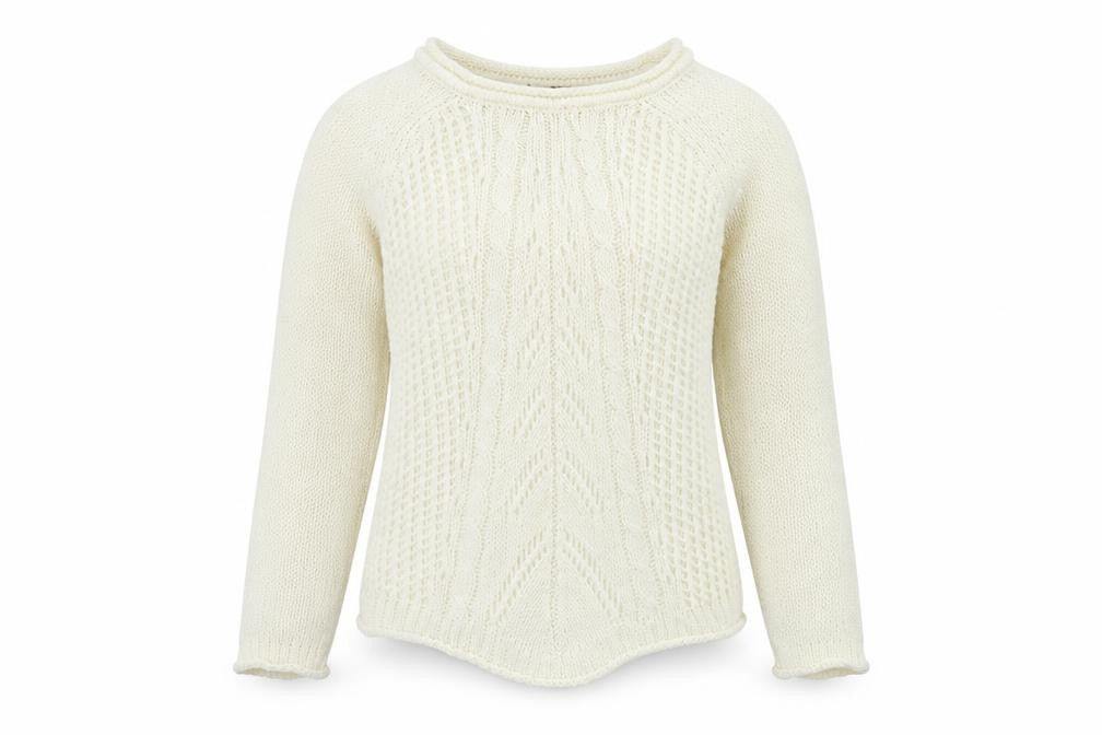 Front view of Atmosphere women’s white jumper, size UK 10