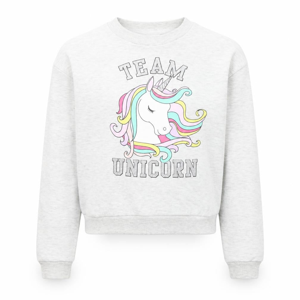 Front view of Primark girls’ grey jumper, size 13-14, years