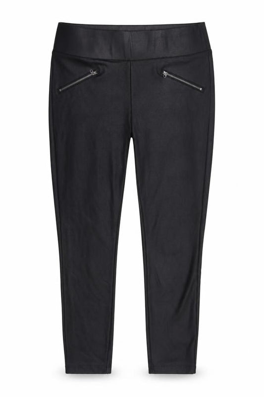 Front view of D jeans women’s black trousers, size UK 8, 27-inch leg