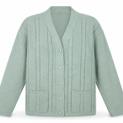 Etiquette Womens Green  Knit Cardigan Jumper Size M