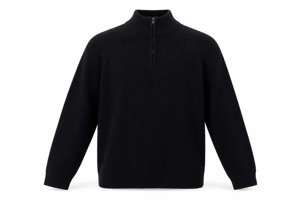 Front view of TU men’s blue pullover sweatshirt, size M