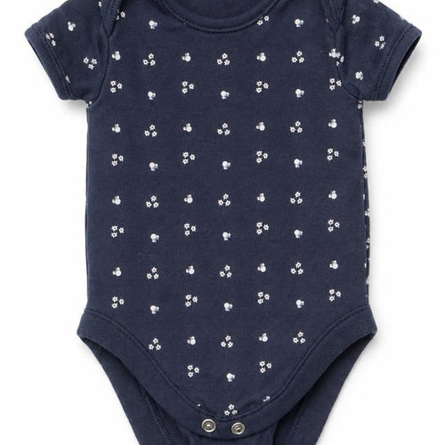Disney Baby at George Girls Blue Floral  Romper One-Piece Size 0-3 Months