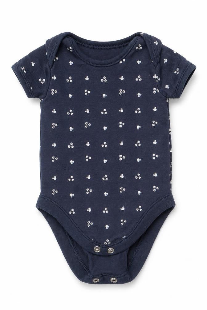 Disney Baby at George Girls Blue Floral  Romper One-Piece Size 0-3 Months