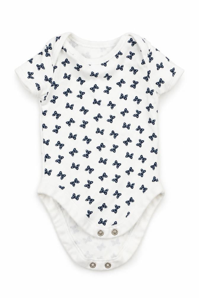 Disney Baby at George Girls White Animal Print  Romper One-Piece Size 0-3 Months  - Butterflies print