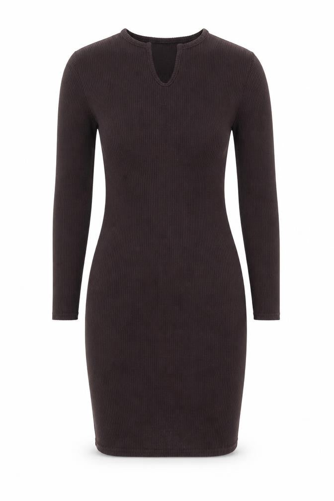Front view of I SAW IT FIRST women’s black bodycon, size UK 8
