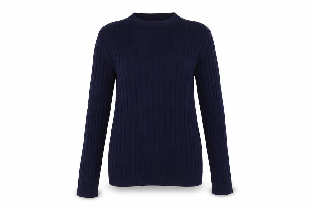 Front view of River Island women’s blue jumper, size L
