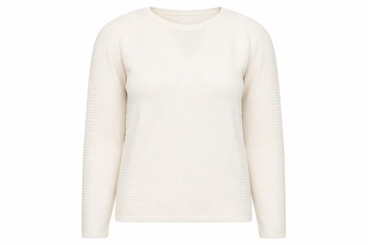 Front view of Principles women’s beige jumper, size UK 12