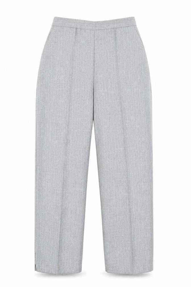 Front view of Autonomy women’s grey trousers, size UK 10, 26-inch leg