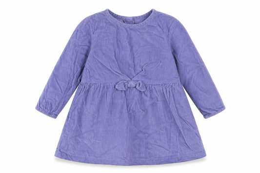 Front view of united colours of benetton girls’ purple corduroy a-line, size 9-12, months