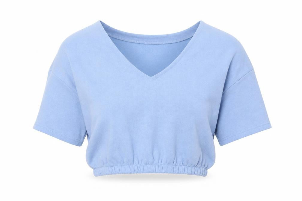 Front view of PRETTYLITTLETHING women’s blue jumper, size S