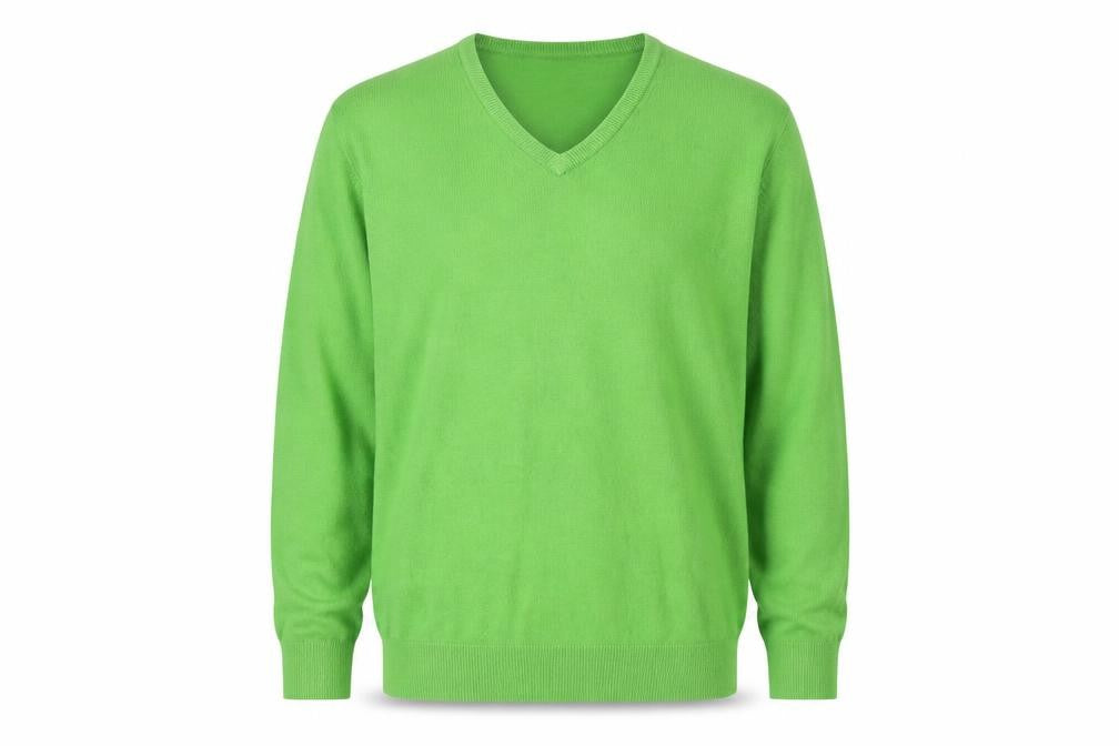 Front view of Marks & Spencer men’s green pullover sweatshirt, size M