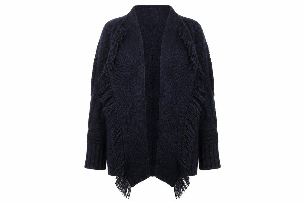 Cotton Traders Womens Blue  Knit Cardigan Jumper Size 8  - Waterfall
