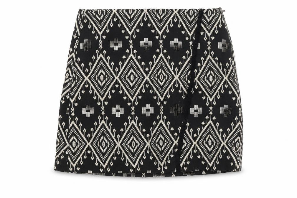 Camayeu Womens Black Argyle/Diamond  Straight & Pencil Skirt
