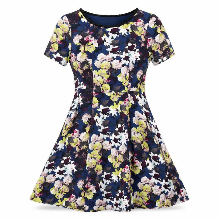 Monsoon Womens Multicoloured Floral A-Line Size 8