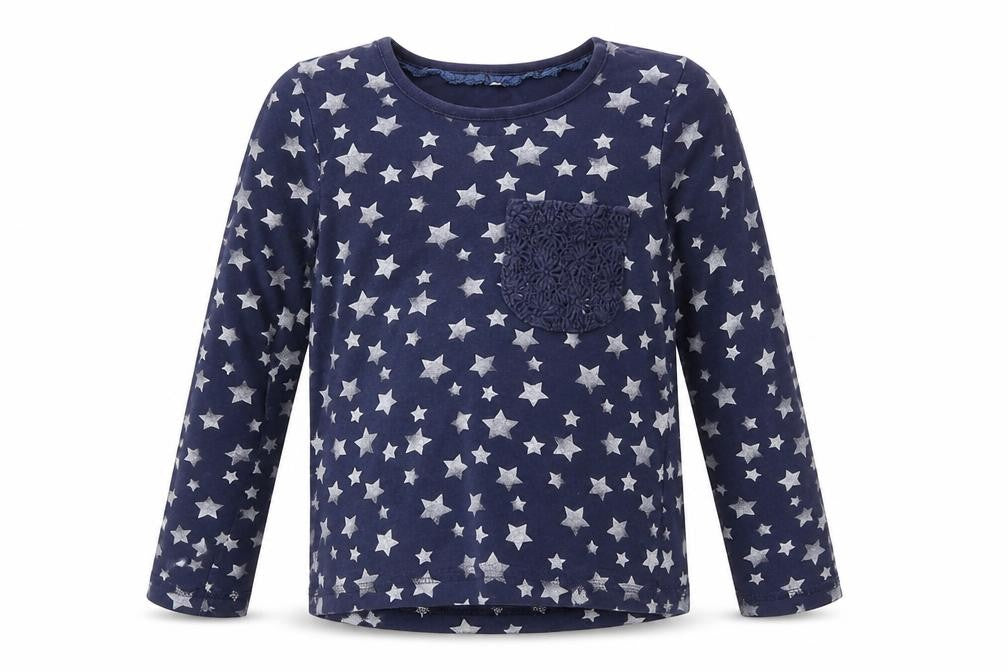 George Girls Blue Argyle/Diamond   Pyjama Top Size 4-5 Years