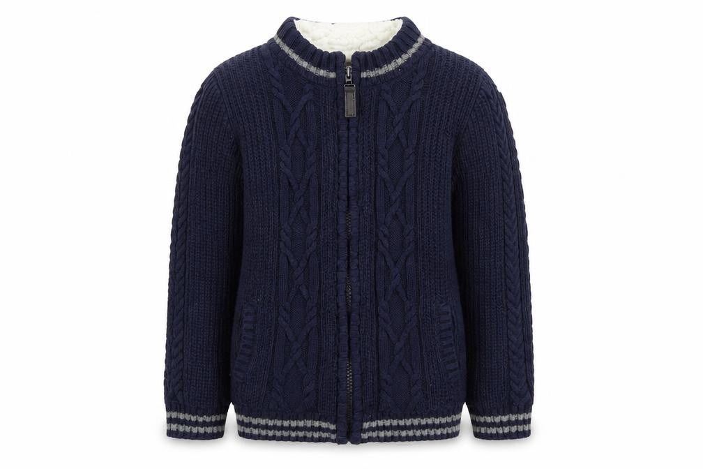 E of M Boys Blue   Full Zip Sweatshirt Size 5-6 Years