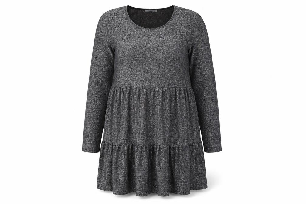 Front view of sweetissima women’s silver a-line, size UK 12
