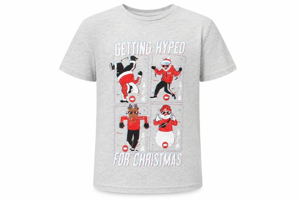 Front view of George boys’ grey basic t-shirt, size 8-9, years
