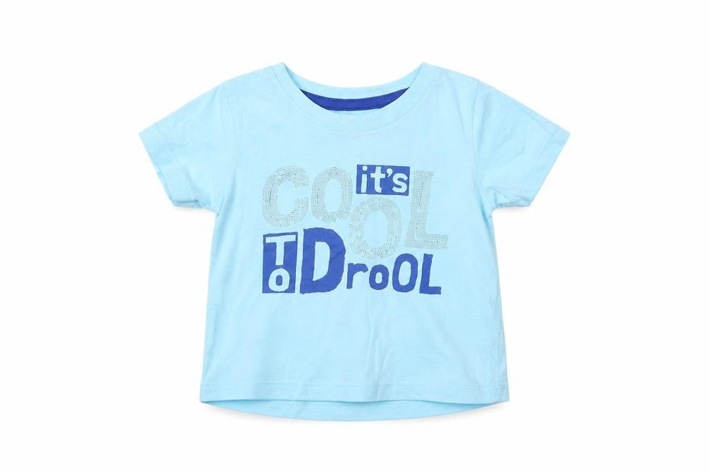 Front view of Rebel Baby Blue Basic T-Shirt, size 18-24, Months