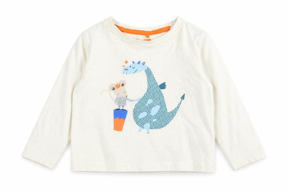Front view of Marks & Spencer girls’ white basic t-shirt, size 2-3, years