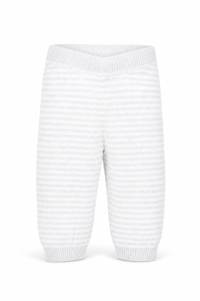 Marks and Spencer Baby Grey Striped Knit Capri Trousers Size 6-9 Months