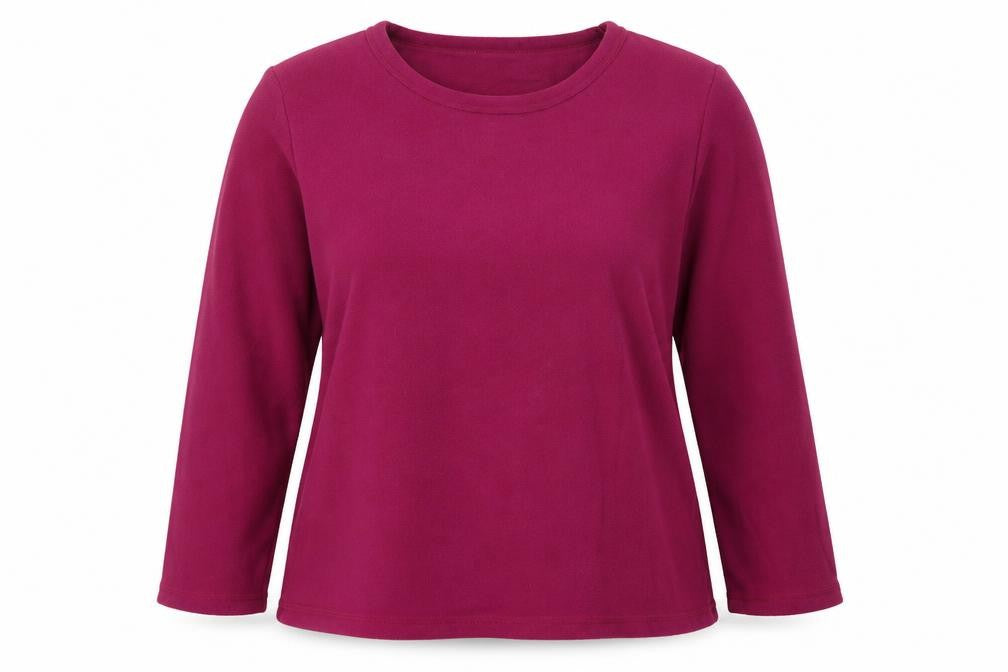 Front view of Preworn women’s pink solid top pyjama top, size L