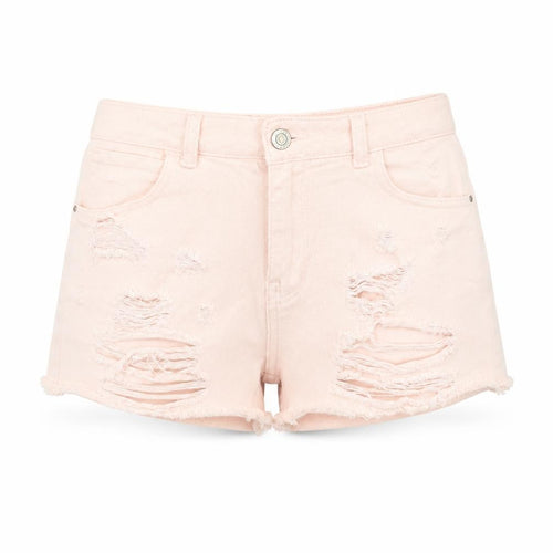 Denim Co Womens Pink  Denim Hot Pants Shorts Size 8 - Distressed