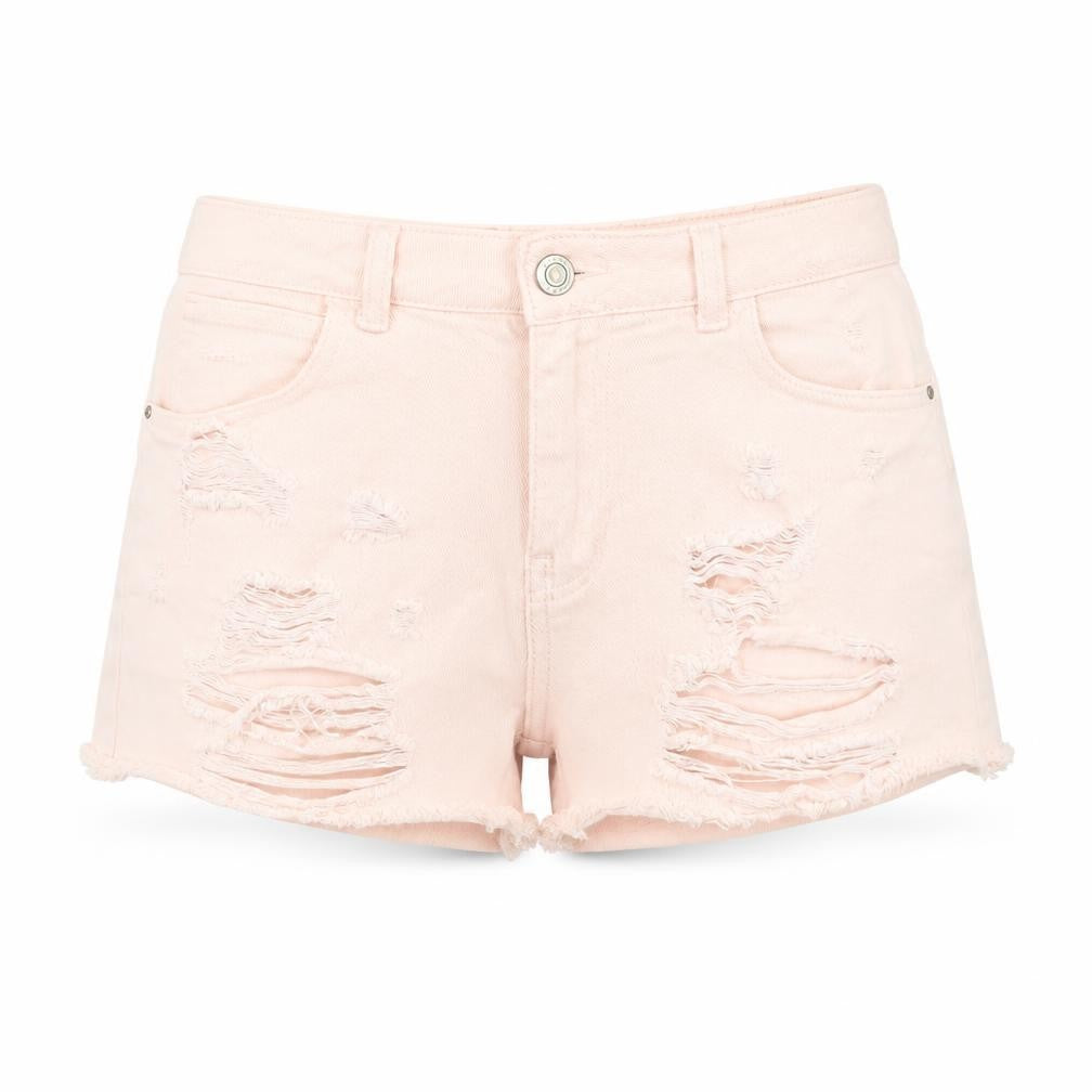 Denim Co Womens Pink  Denim Hot Pants Shorts Size 8 - Distressed