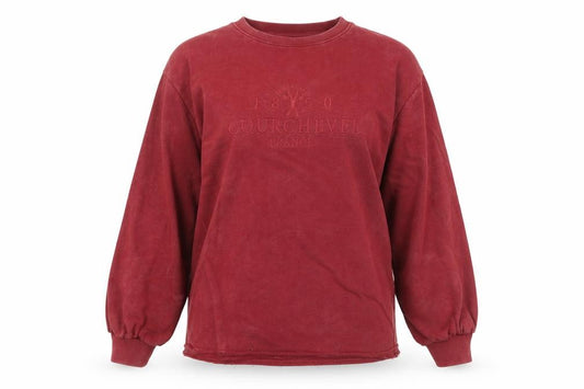 Front view of Threadbare women’s red jumper, size UK 12