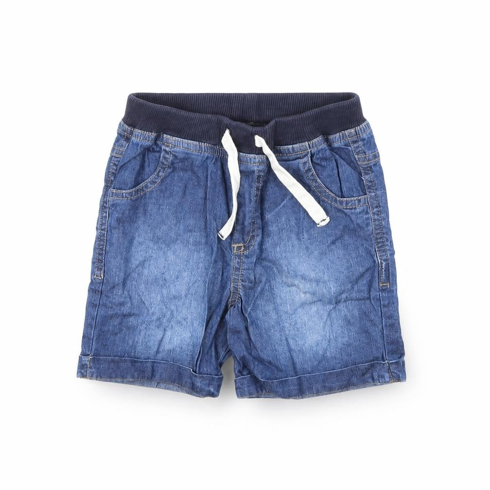 Front view of Preworn Baby Blue Denim Cropped Jeans, size 12, Months