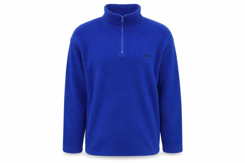 Front view of Scorpion men’s blue pullover sweatshirt, size L
