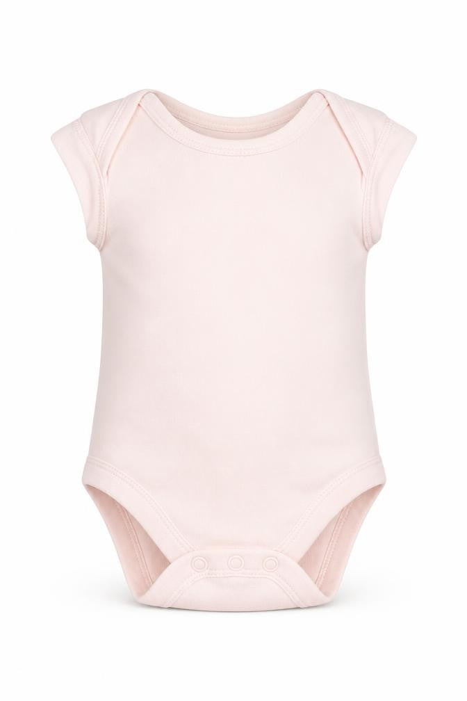 Front view of Primark girls’ pink basic t-shirt, size 0-3, months