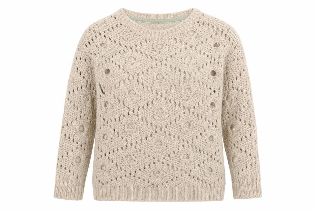 Front view of Atmosphere women’s grey knit jumper, size UK 8
