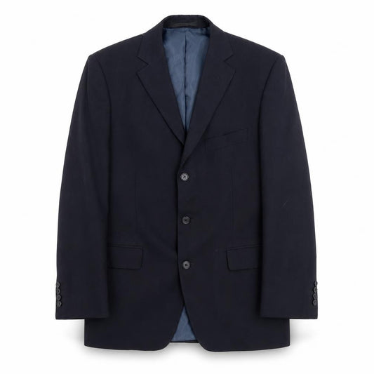 Front view of Marks & Spencer men’s blue jacket suit jacket, size 40