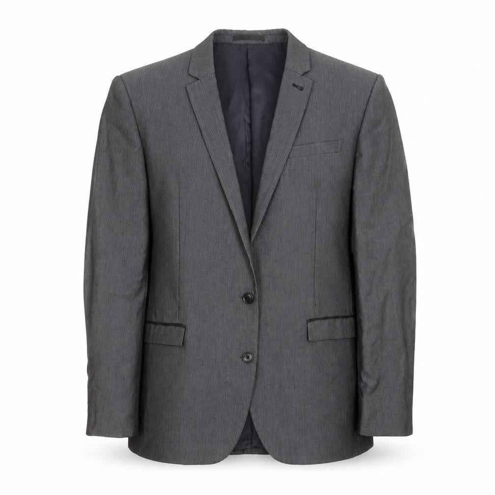 Front view of Next men’s grey striped jacket suit jacket, size 44