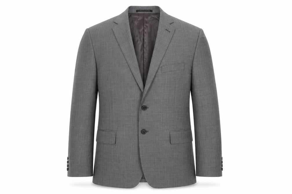 Front view of Marks & Spencer men’s grey jacket suit jacket, size 42