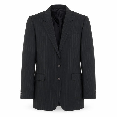 colin leicester Mens Black Striped  Jacket Suit Jacket Size 42