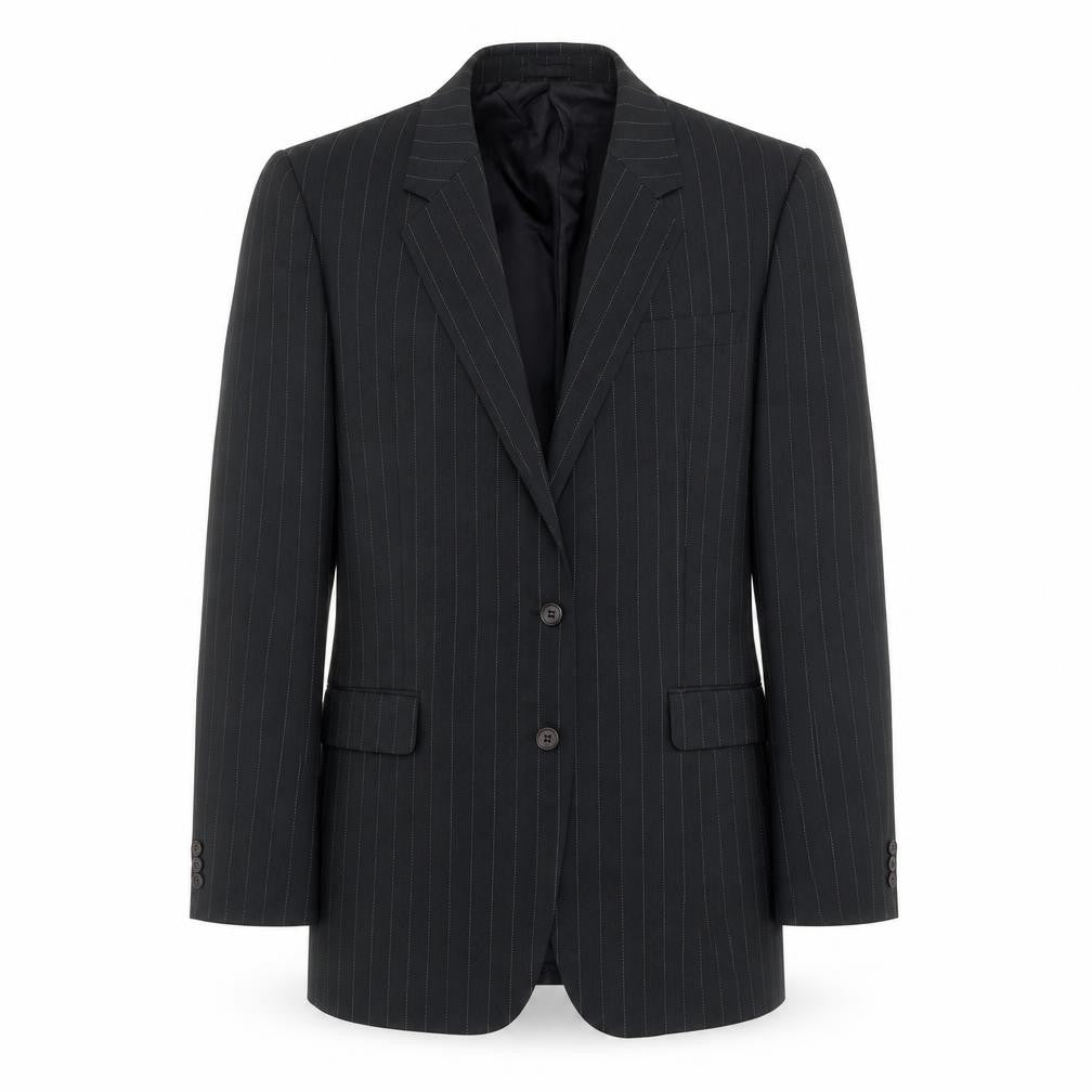 colin leicester Mens Black Striped  Jacket Suit Jacket Size 42