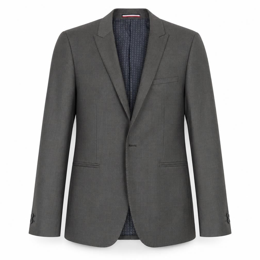 Front view of Ventuno men’s grey houndstooth jacket blazer, size 40
