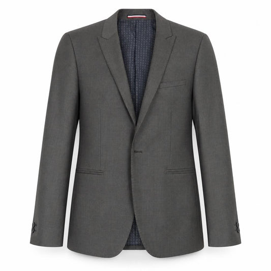 Front view of Ventuno men’s grey houndstooth jacket blazer, size 40